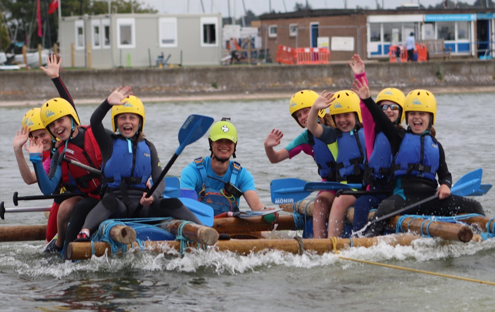School kids on the water.