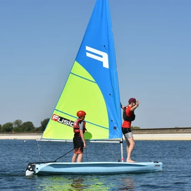 Juniors sailing on the lake.