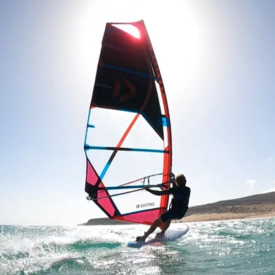 Paddy windsurfing on the lake