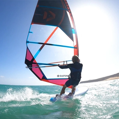 Paddy windsurfing.