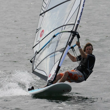 Paul windsurfing